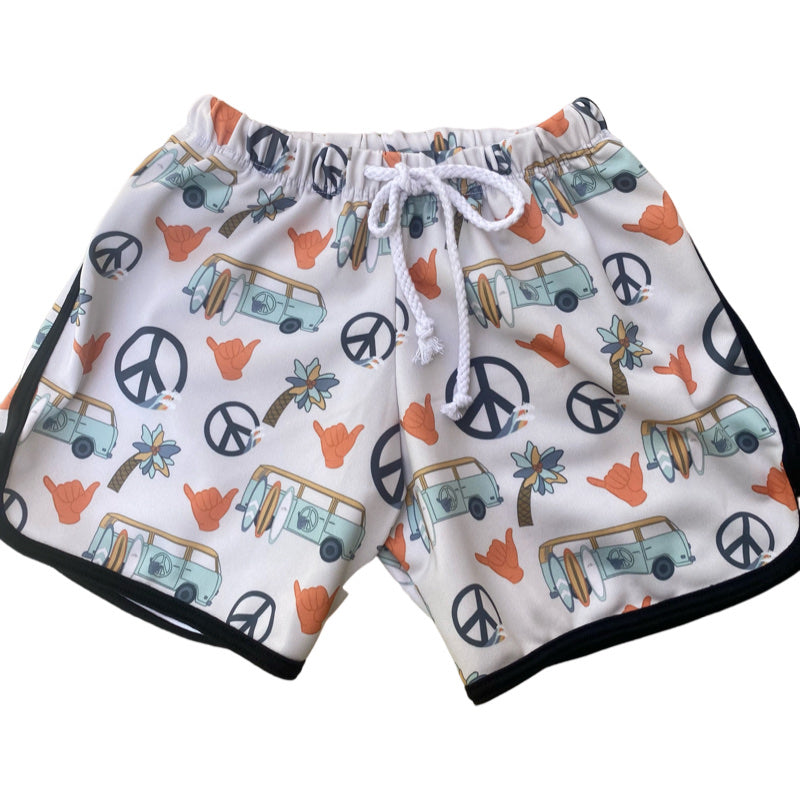 Retro beach swim shorts